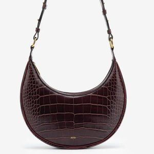 JW PEI Carly saddle bag in brown croc